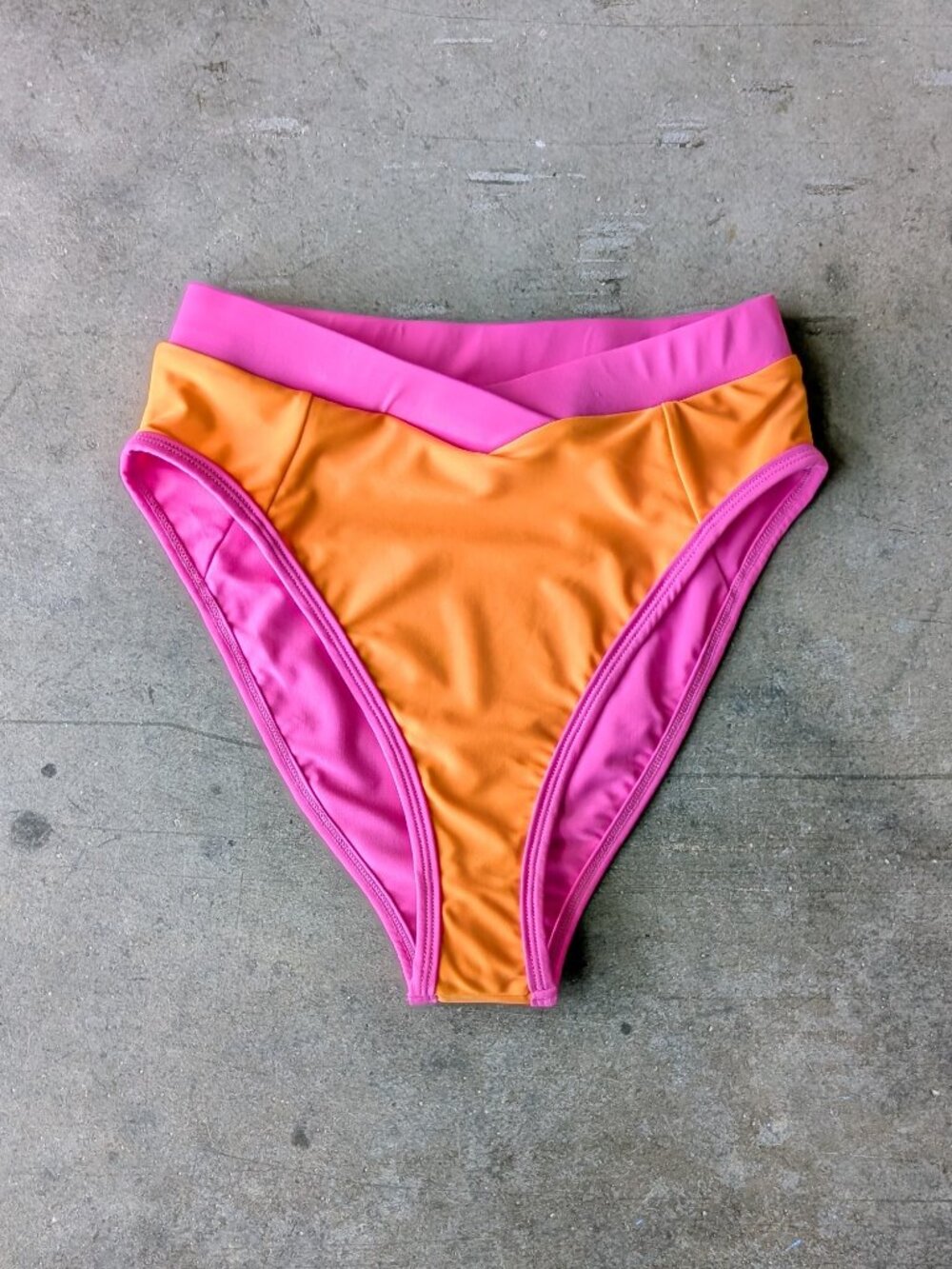 93 Play Street Logan Crossover Dreamsicle Pink Orange Bikini Bottoms NWOT large